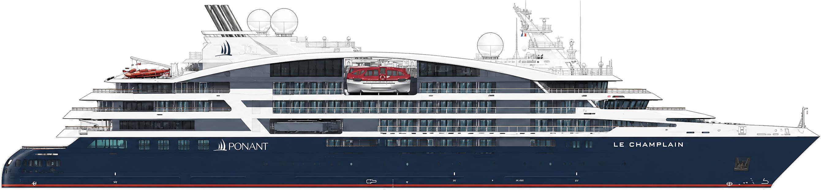 Le Champlain side profile