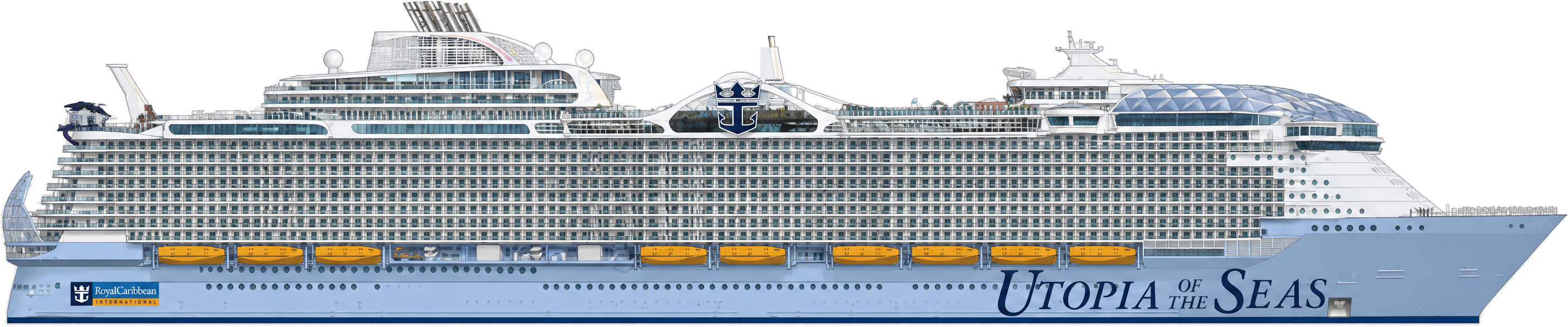 Utopia of the Seas side profile
