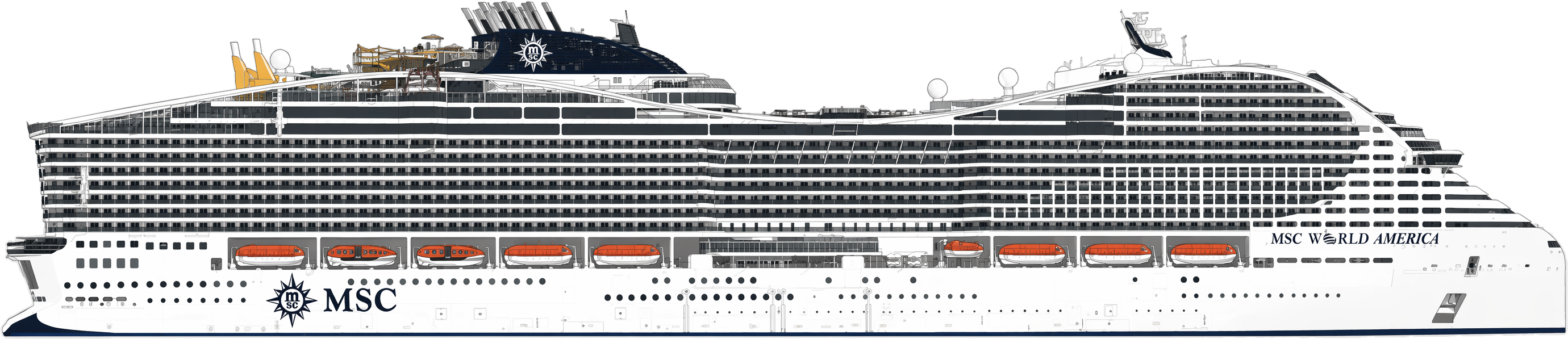 World America side profile