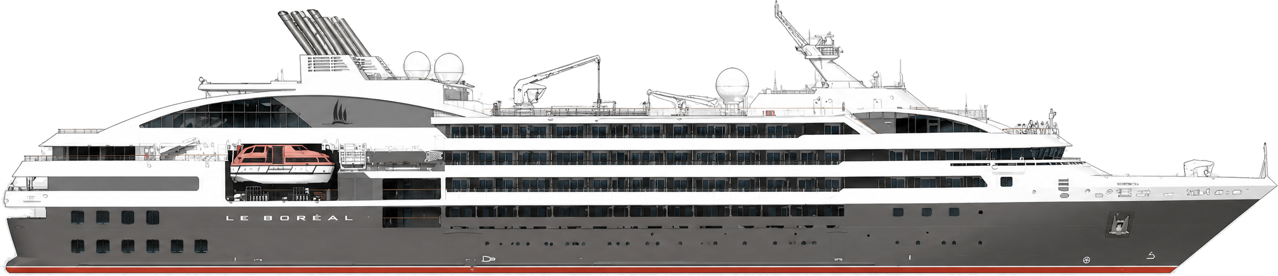 Le Boreal side profile