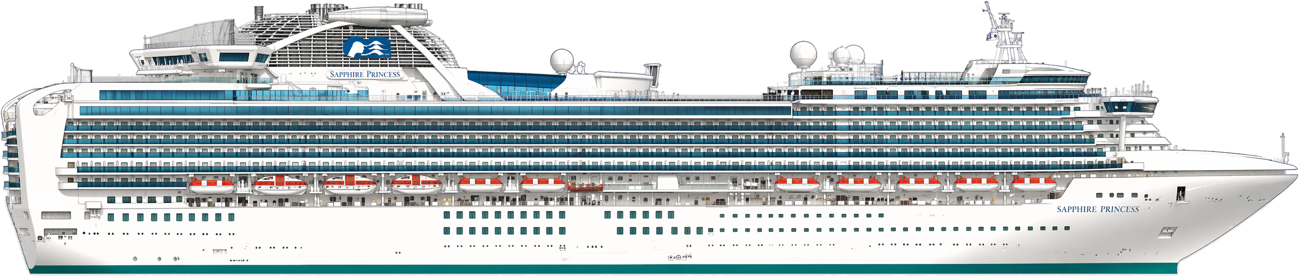 Sapphire Princess side profile