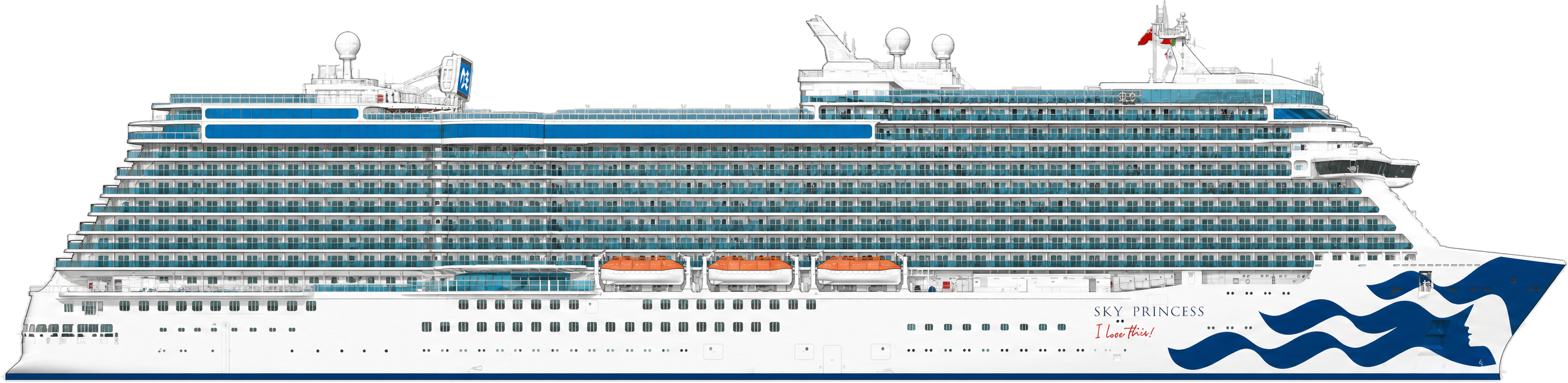 Sky Princess side profile