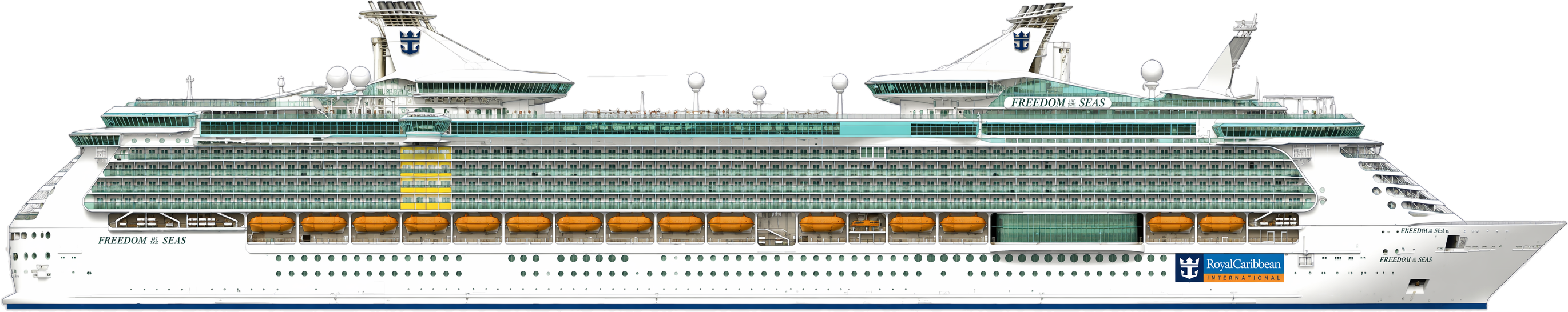 Freedom of the Seas side profile