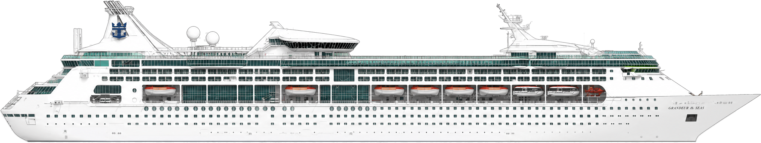 Grandeur of the Seas side profile