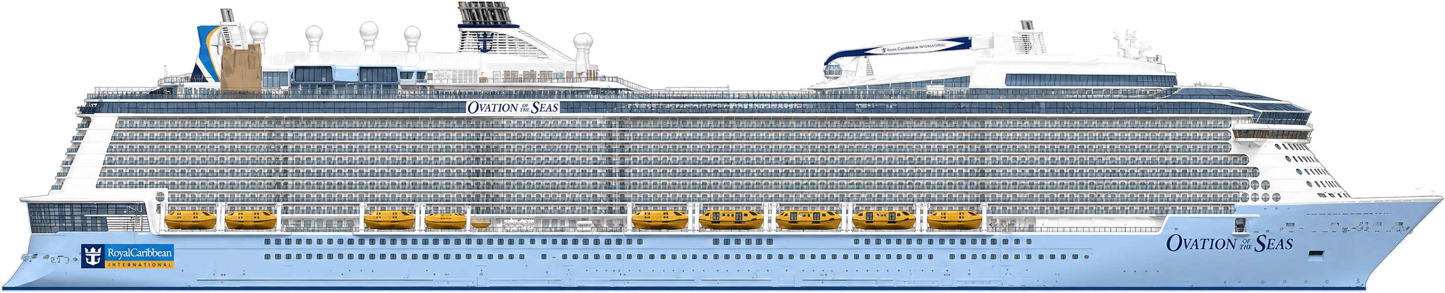 Ovation of the Seas side profile