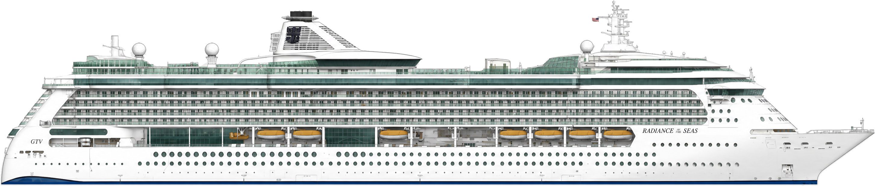 Radiance of the Seas side profile
