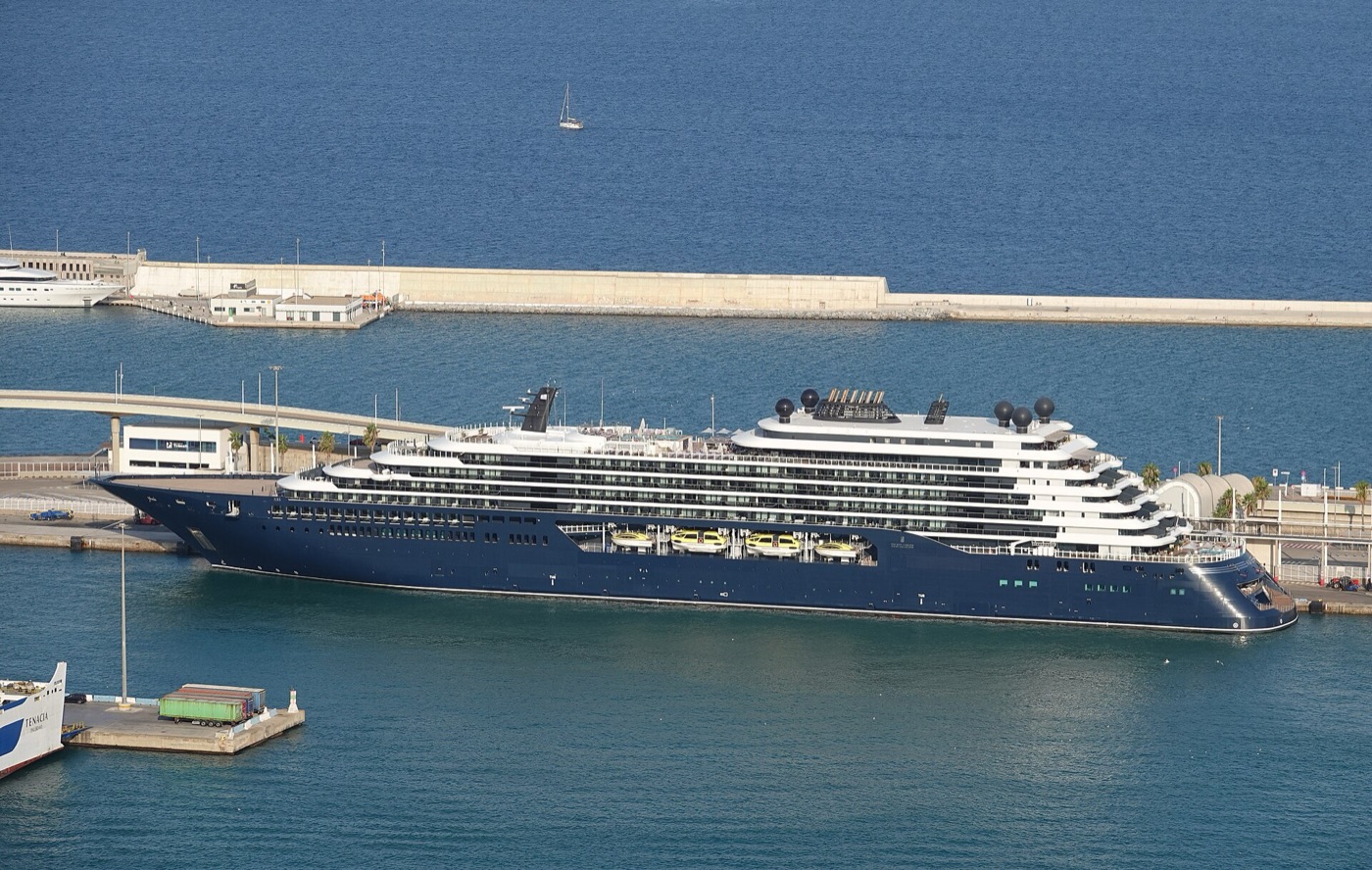 A cruise ship in the Port of Barcelona