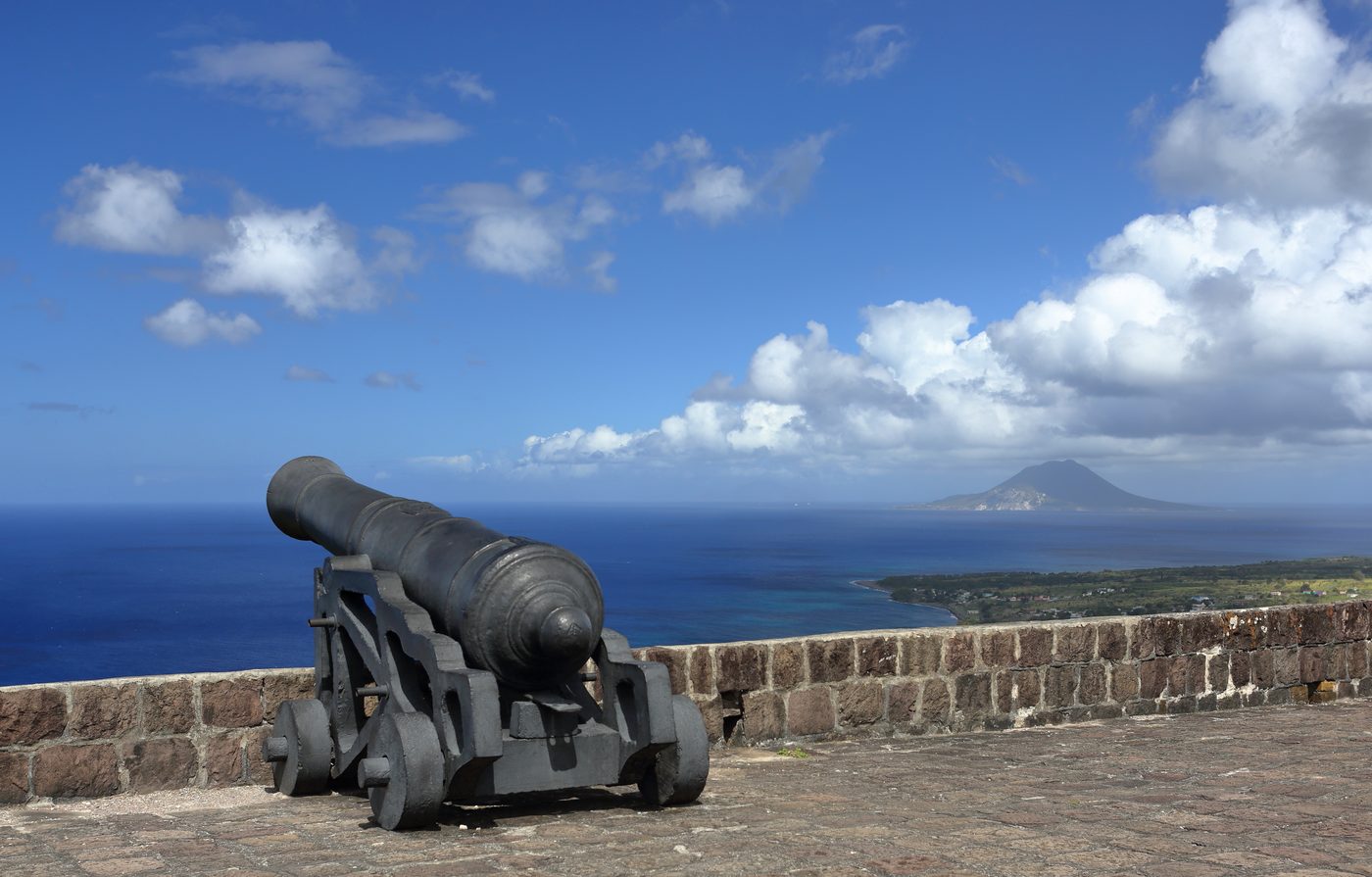 Cannons on the ramparts of Brimstone Hill Fortress