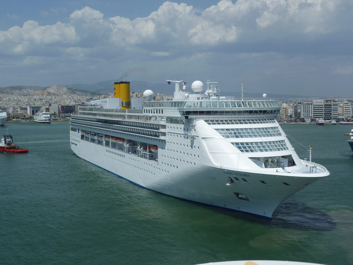 The cruise ship Costa Victoria in Piraeus