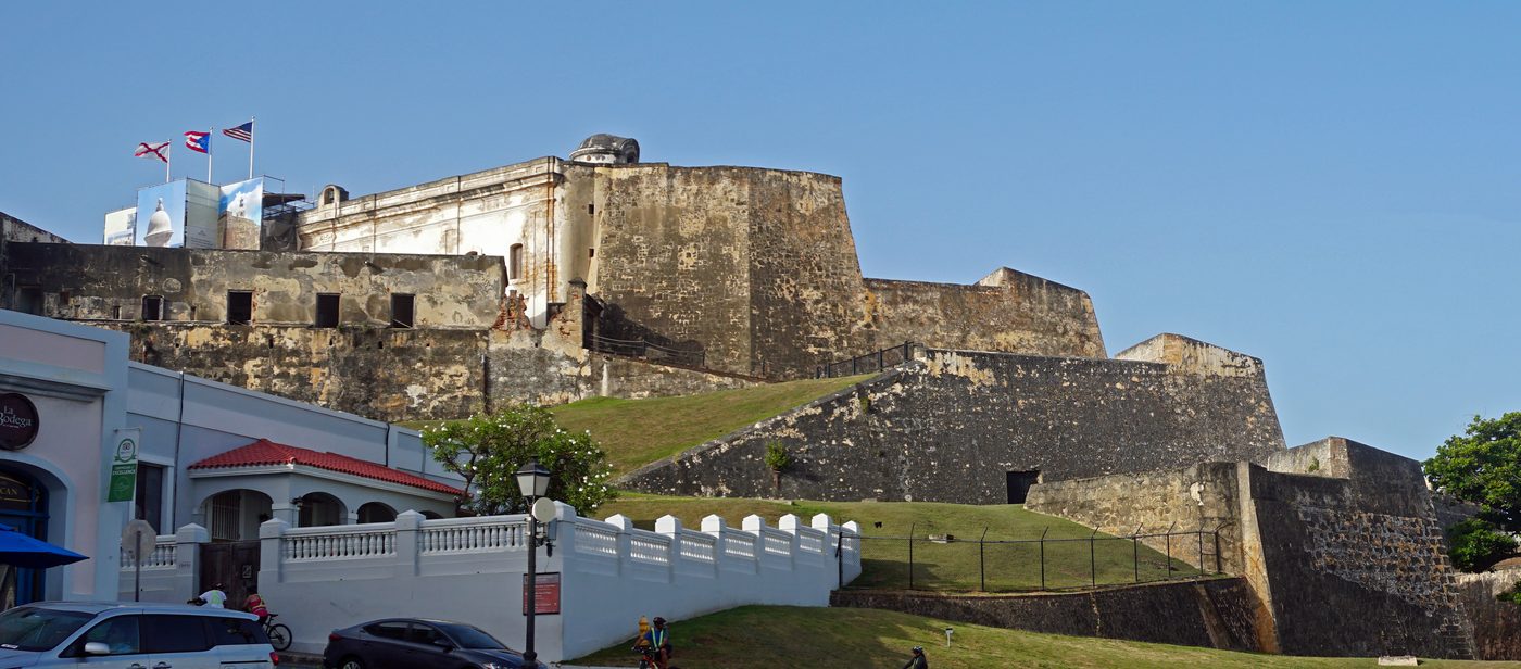 Panoramic view of Castillo San Cristóbal in Old San Juan