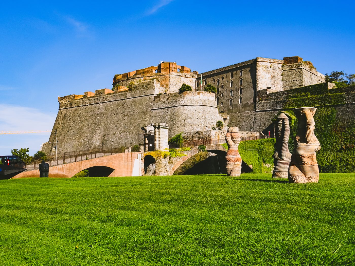 The Priamar fortress above the old town of Savona