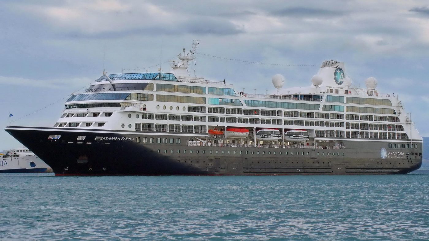 Azamara Journey leaving the passenger port of Split