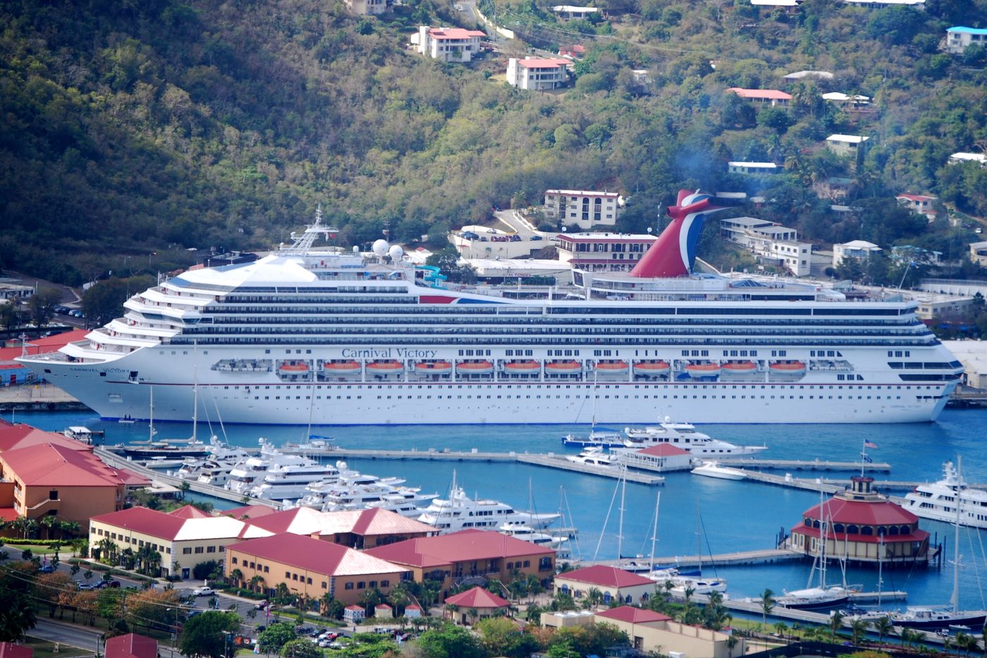 Carnival Victory docked at Charlotte Amalie