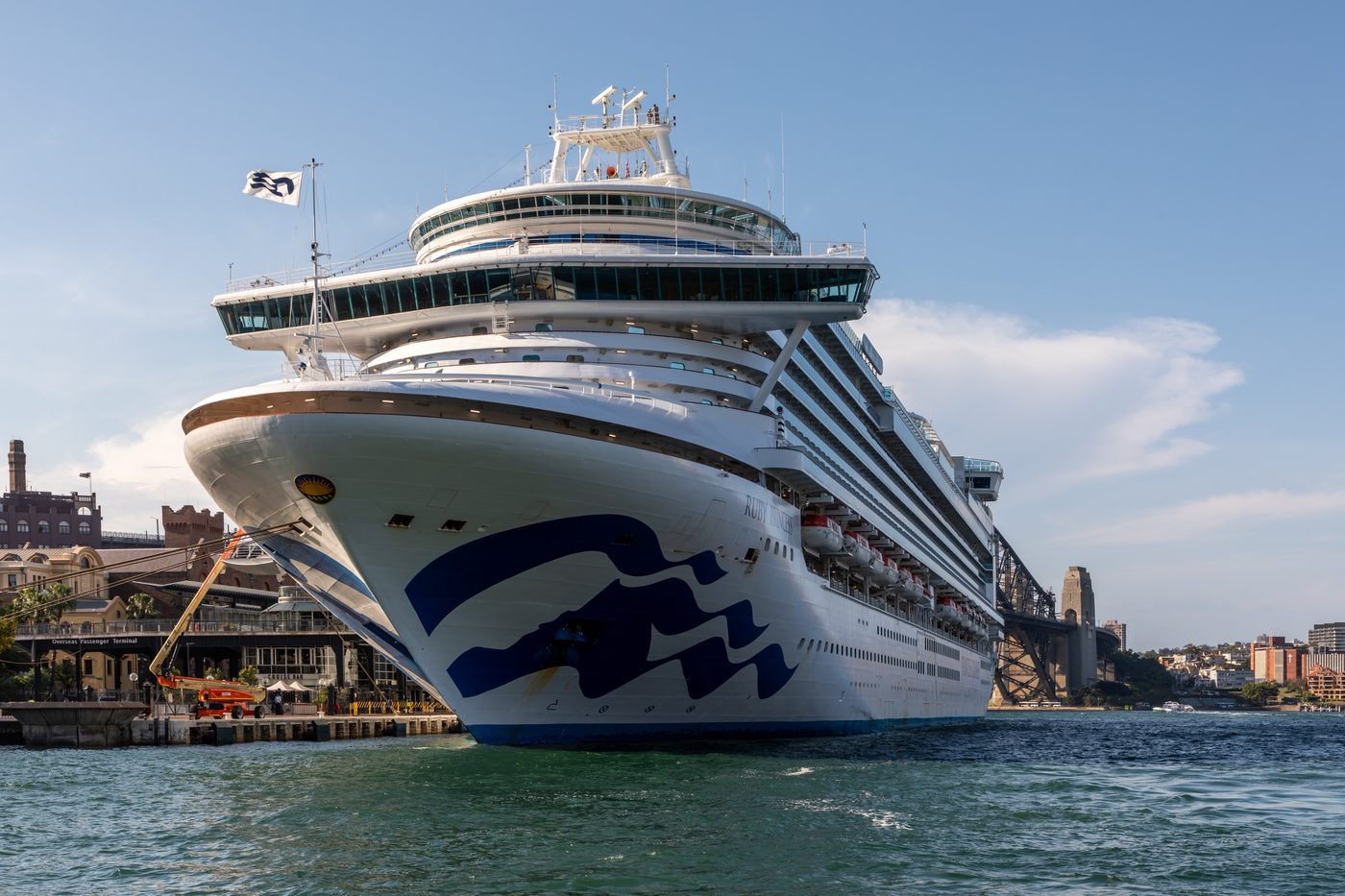 Ruby Princess docked at the Overseas Passenger Terminal in Sydney